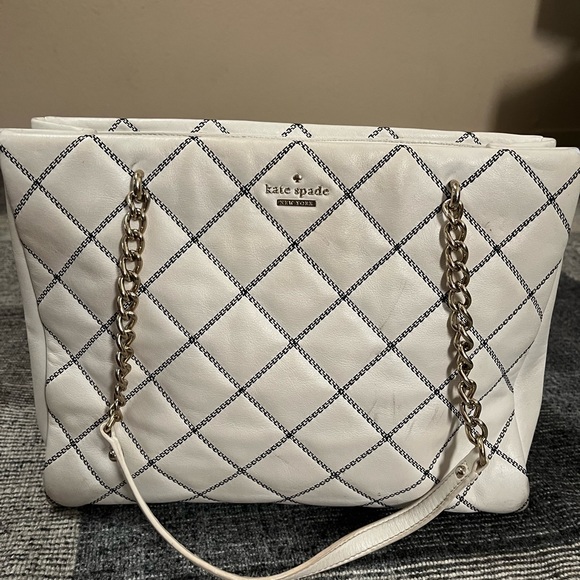 Kate spade Emerson Place, phoebe tote, quilted, leather off-white - Picture 1 of 11